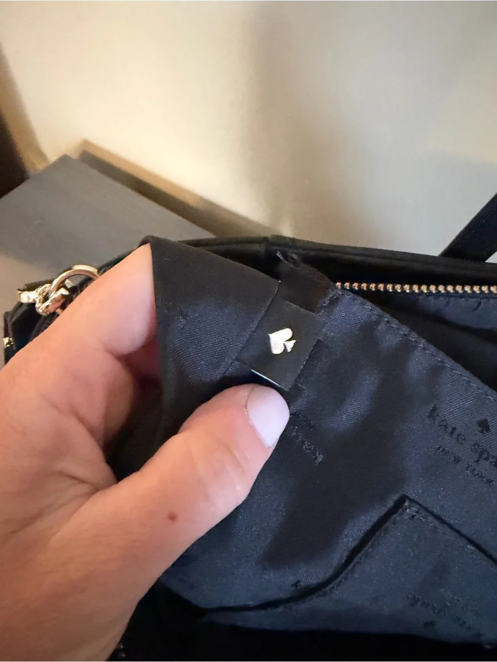 kate spade Black Nylon Chelsea Satchel with Gold Hardware